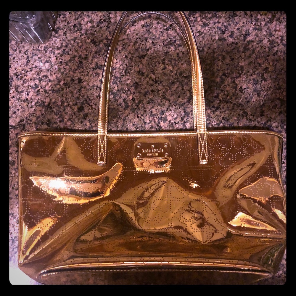 Gold Kate Spade bag